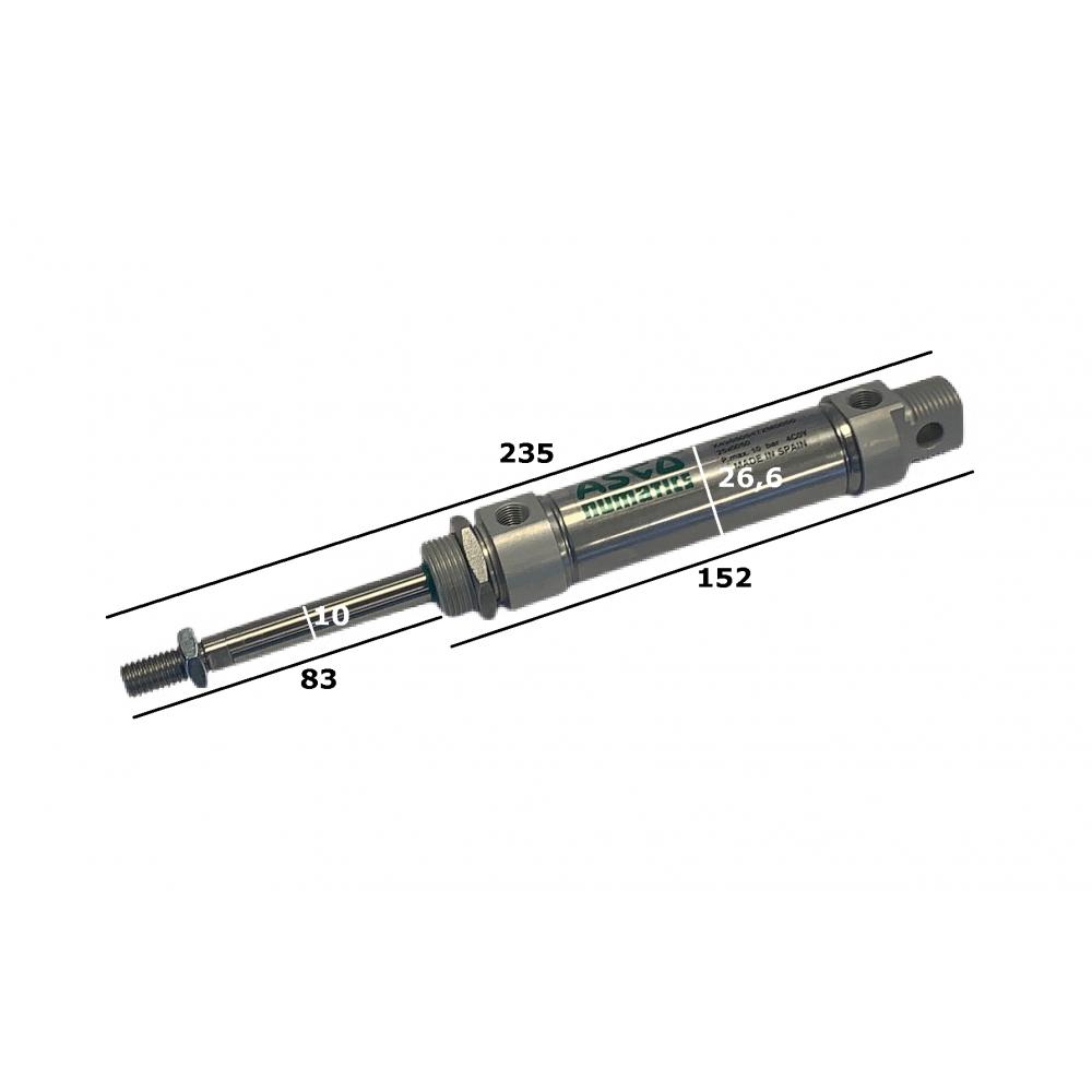 50 mm rustfri stålcylinder til Variomix Svinestald, cylinder 50 mm, Variomix