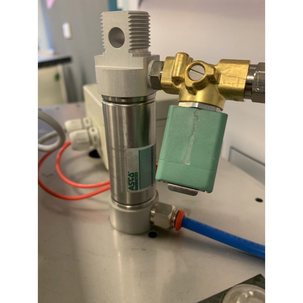 Cylinder med kort slag og ventiler Variomix-cylinder i rustfrit stål, 25 mm