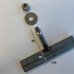 Gitterbeslag M10x50 med monteringsmateriale